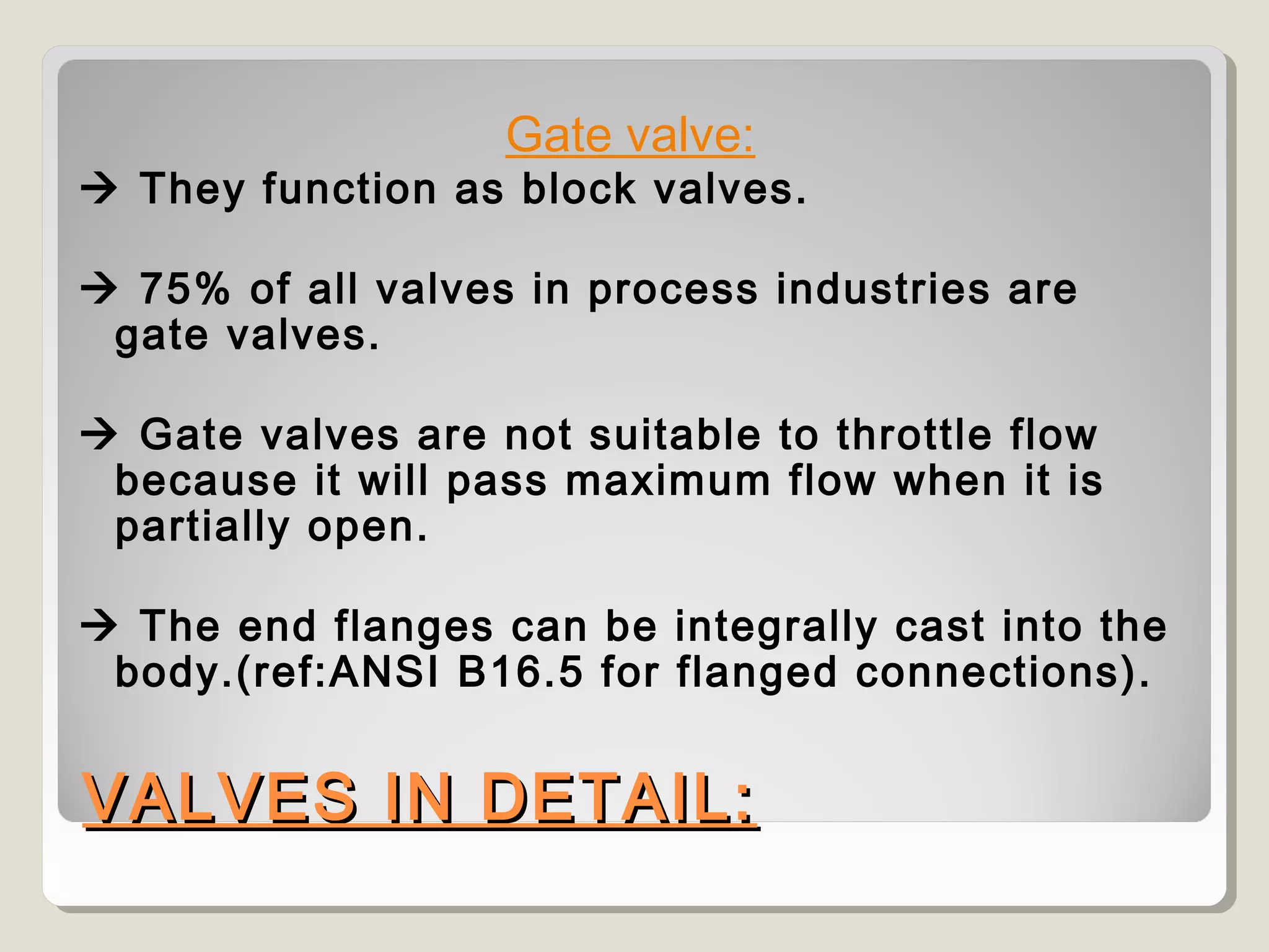 VALVES AND THEIR TYPES | PPT