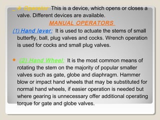 Valves Operator Keys VALVES AND THEIR TYPES | PPT
