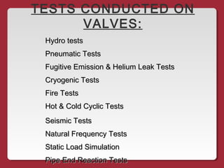 VALVES AND THEIR TYPES | PPT