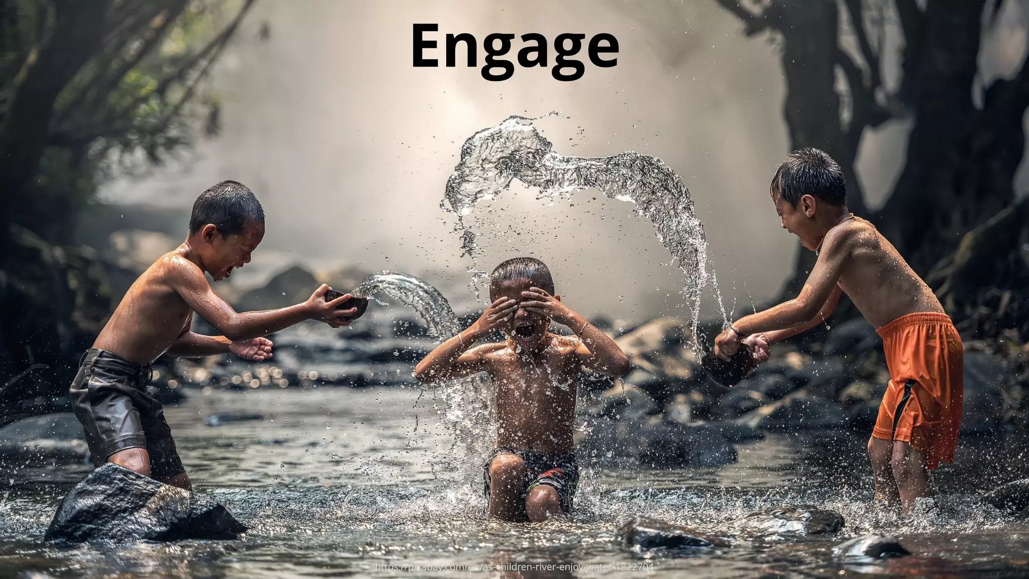 Engage
https://pixabay.com/en/as-children-river-enjoy-water-1822704
 