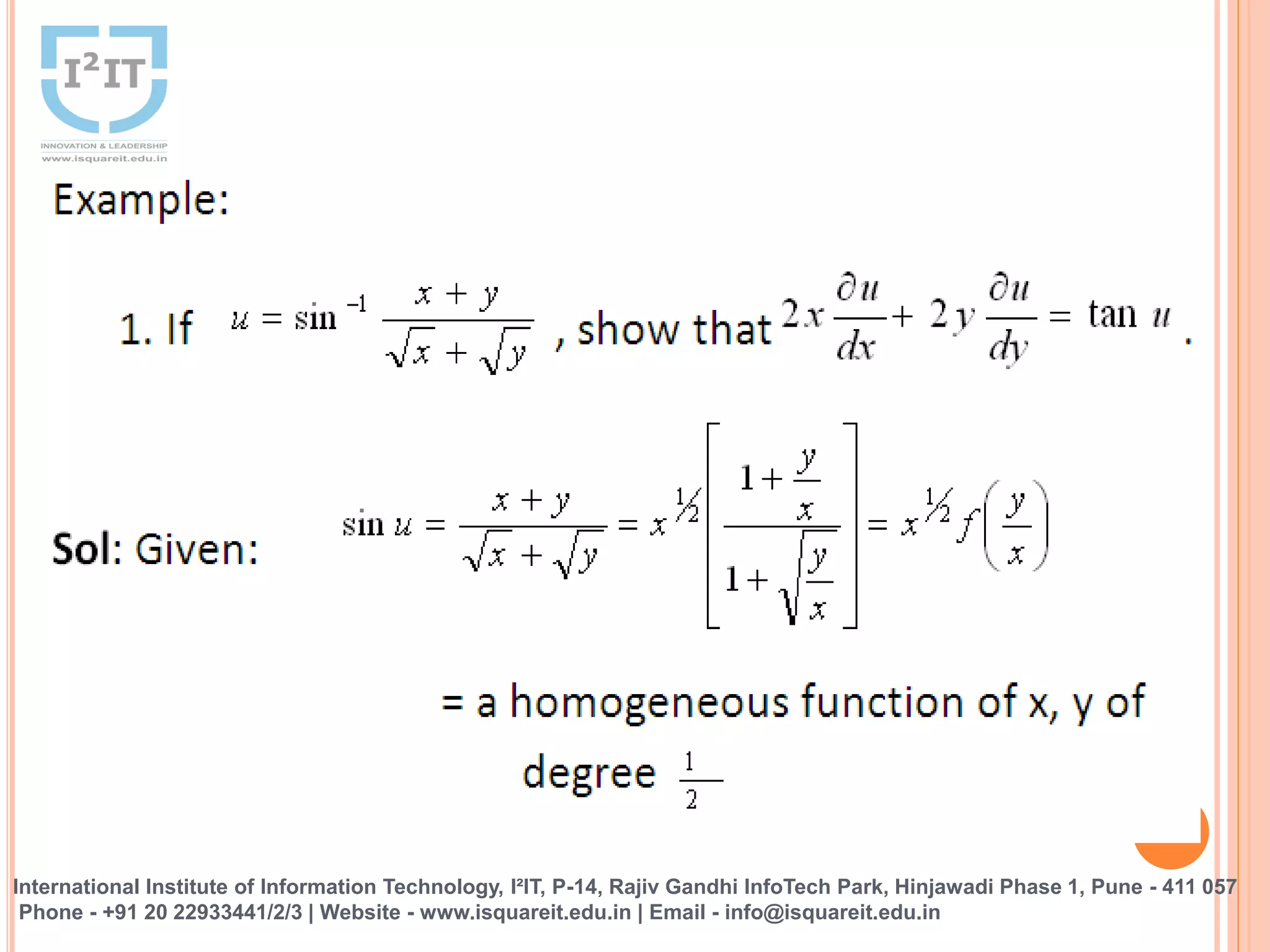 International Institute of Information Technology, I²IT, P-14, Rajiv Gandhi InfoTech Park, Hinjawadi Phase 1, Pune - 411 057
Phone - +91 20 22933441/2/3 | Website - www.isquareit.edu.in | Email - info@isquareit.edu.in
 
