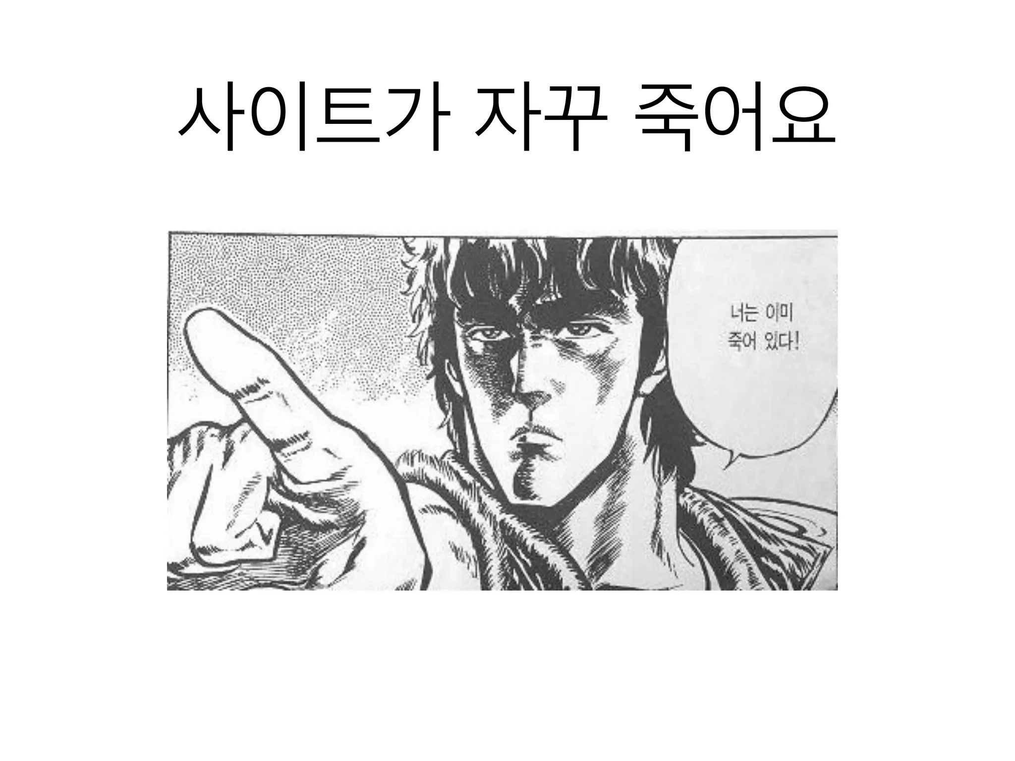 사이트가 자꾸 죽어요
 