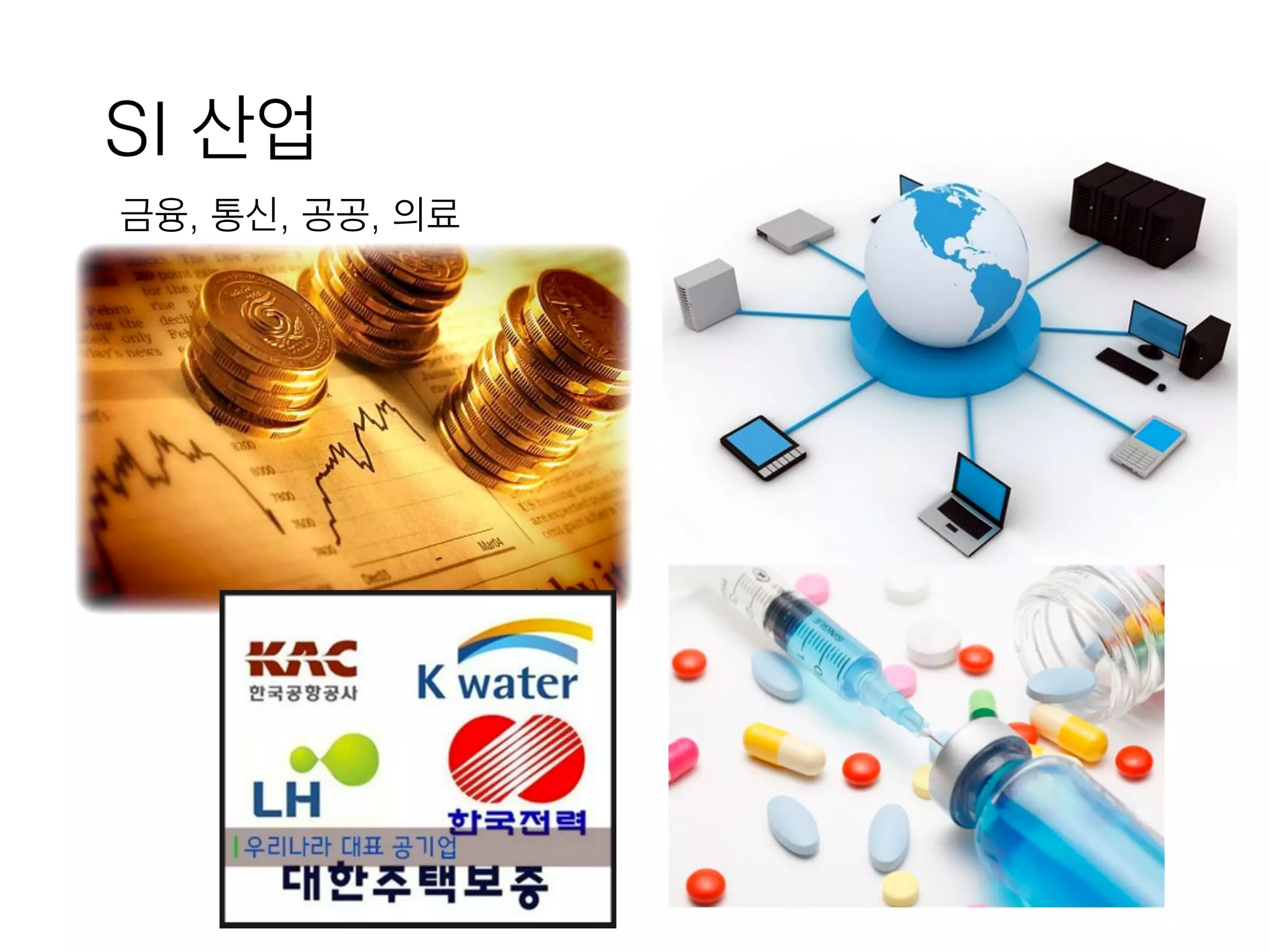 SI 산업
금융, 통신, 공공, 의료
 