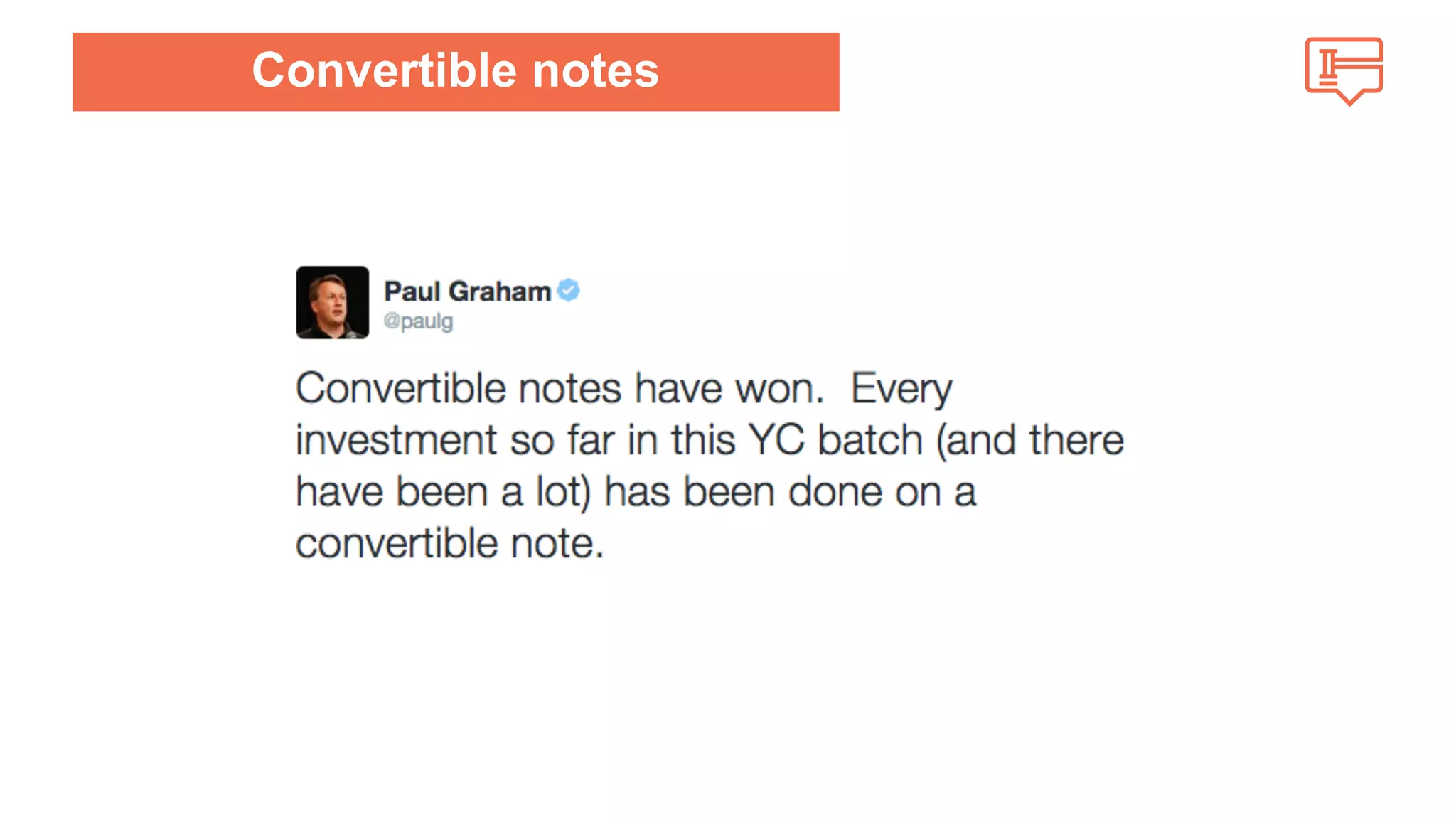 Convertible notes 
 