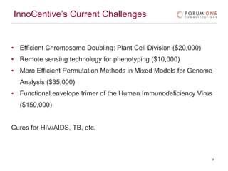 InnoCentive’s Current Challenges <ul><li>Efficient Chromosome Doubling: Plant Cell Division ($20,000)  </li></ul><ul><li>R...