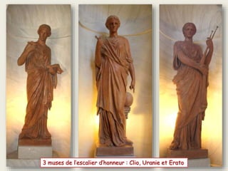 3 muses de l’escalier d’honneur : Clio, Uranie et Erato
 