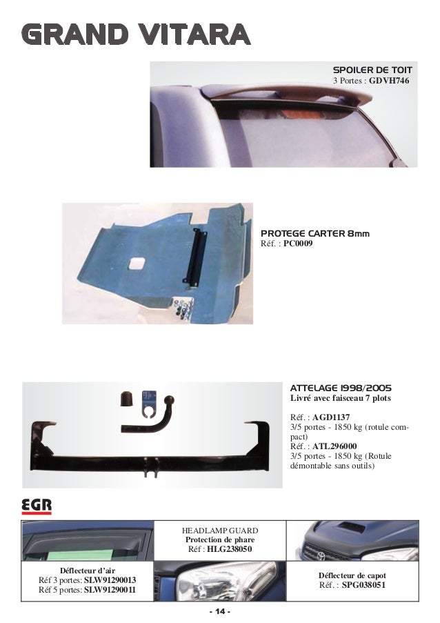 Attelage démontable Suzuki Grand Vitara 3//5 portes 1998//2005 faisceau