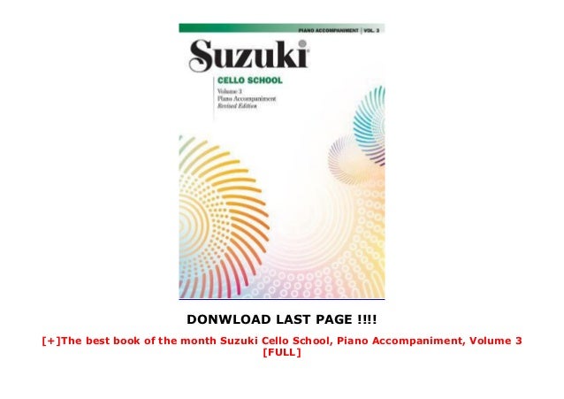 [+]The best book of the month Suzuki Cello School, Piano ...
