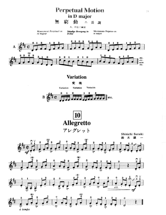 Suzuki metodo de violino - vol. 1-2-3-4-5 | PDF