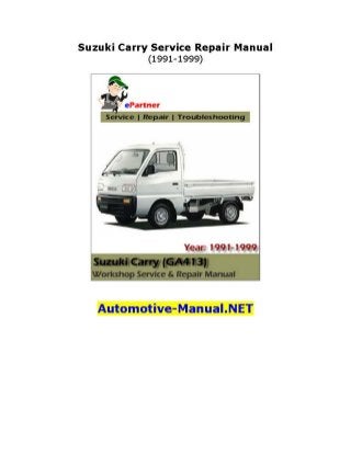 Suzuki Carry Service Repair Manual 1991-1999