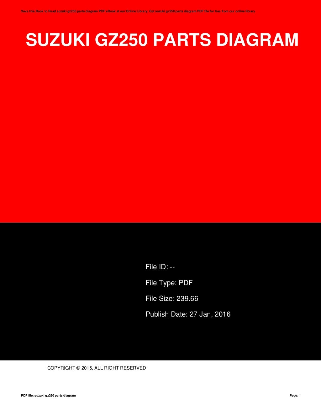 Suzuki Gz250 Parts Diagram Gz250 Parts