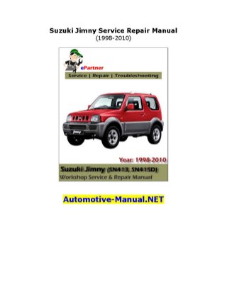 Suzuki Jimny Service Repair Manual 1998-2010