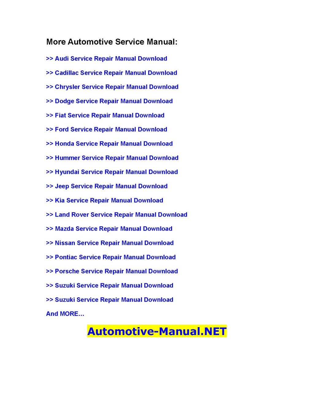 Suzuki Kizashi Service Repair Manual 2010-2011