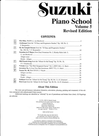 Suzuki piano school 1-7