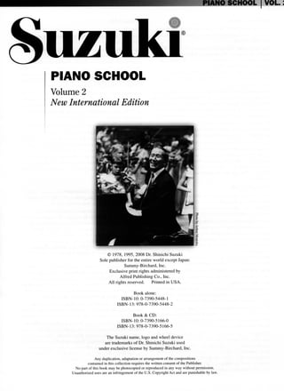 Suzuki Piano School Volume 2 New International Edition | PDF