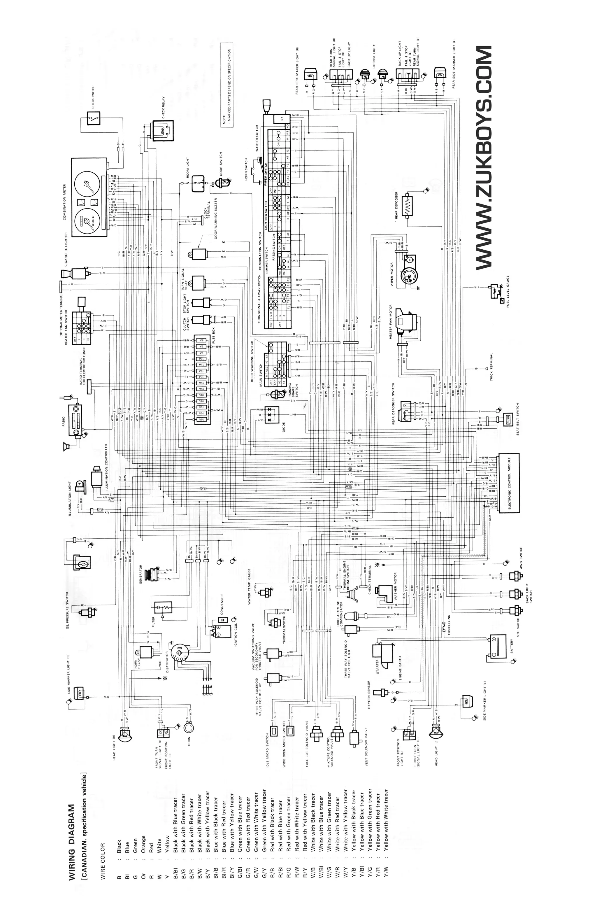 Suzuki Samurai Eletrical Diagram 1986 1988 PDF