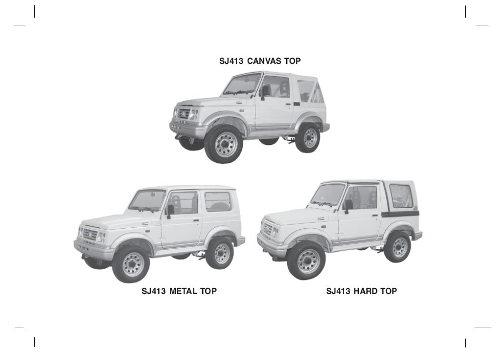 Suzuki Samurai SJ413 Parts Catalogue 2nd Edition