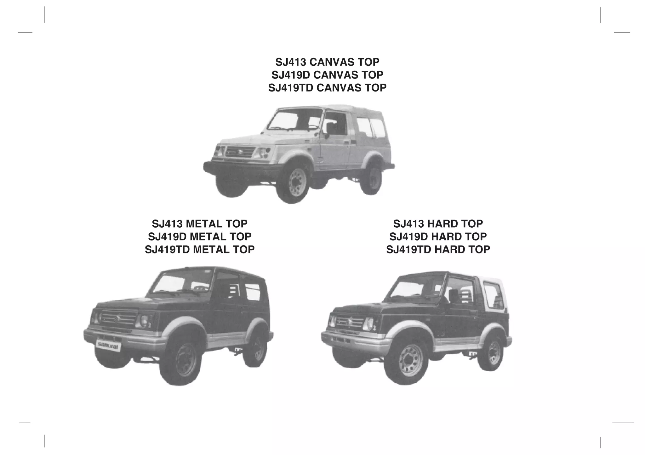 Suzuki Samurai SJ413 Parts Catalogue 3th Edition PDF Auto Type