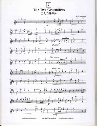 t2                                            r;
                                              l ' l
                            The Two Grenadiers
                                 -AaffilvR
                                                                                            R. Schumann
                                                                                                '/1-'?   2
         Moderato

                                                                                 --_


                                                                                    I

                                                                                -

                                                                                        0
     Z          o
                                     --__




                                                                                    V       N




                                                        Moderato


                              rit.

                              3




                                                    L     r.lr^       0I


                                                                                        n n
                                                                                        3 0
     ? .?zlz           ! 0




                                                        allarg.

               Les Deux Grenadiers      Die zwei Grenudiere       Los Dos Granaderos
 