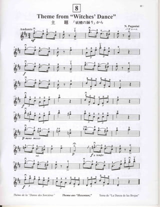 T3,

                                            l " l

                            Theme from o'witchestDance))
                                             rffifEr 0t h't)
                                                   ,)lfr
                                                                                           N. Paganini
    Andant.T___o y                           V             n                                r9 )f =-=
                                             0             2-^.-f        O-.3                 0
                                                           ) t      2




                        0




        n
        l.--0                                        !}l                o-.-{




                                3
        n
        1-?                 $)l^_0                   #l1i #
      P meno ,nosso




        n           t
        2                   O-'-.?
            a




        n       3   2                                                    3_o    2
        t                   I   0         3_?    I


      . f 3

Thdmede la "Danse des Sorcidres"     Themu aus "Hexentunztt             Tema de "LaDanza de las Brujas"
 