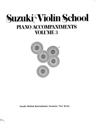 Suzuki violin method   vol 03 - piano accompaniments