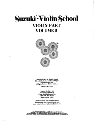 Suzuki violin method   vol 05