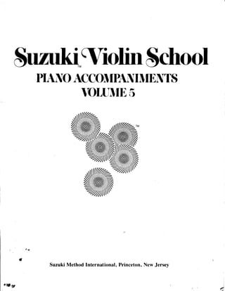 Suzuki violin method   vol 05 - piano accompaniments