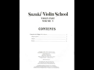 Suzuki violin method   vol 09