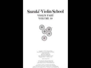 Suzuki violin method   vol 10