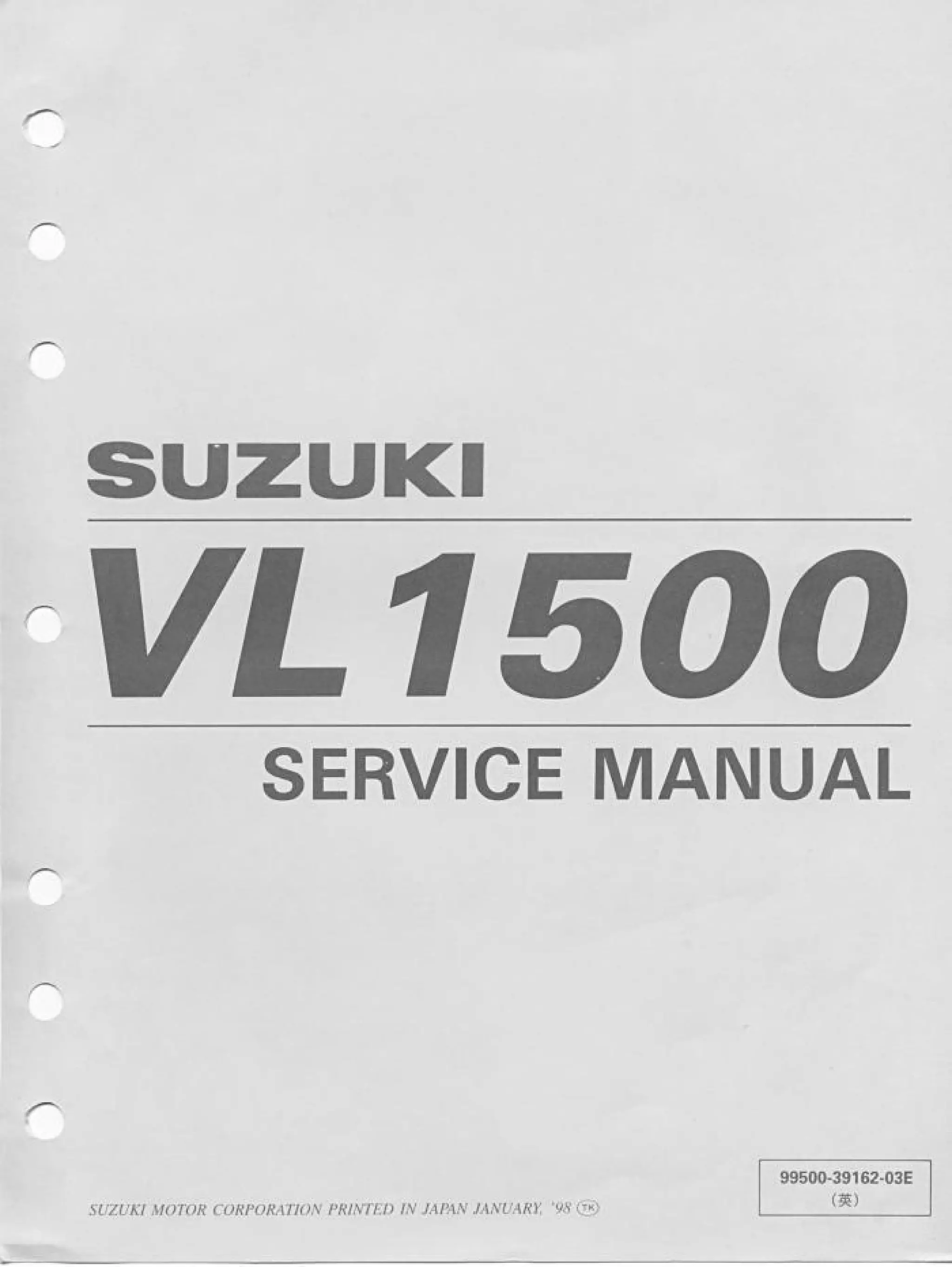 Suzuki vl1500 Intruder (98 - 00) Service Manual | PDF