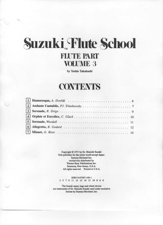 Suzuki Volume 03 - Flauta