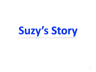 Suzy’s	Story
1
 