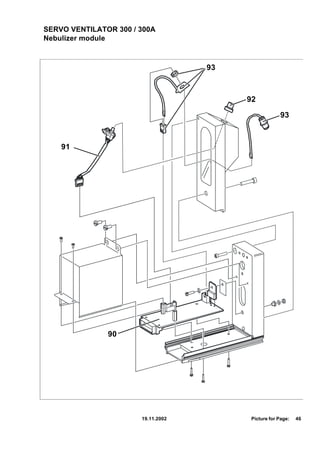 SERVO VENTILATOR 300 / 300A
Nebulizer module



                                    93



                                         92

                                                      93



    91




               90




                       19.11.2002         Picture for Page:   46
 