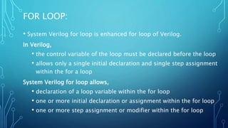 System verilog control flow | PPTX