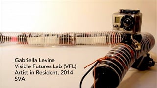 Gabriella Levine
Visible Futures Lab (VFL)
Artist in Resident, 2014
SVA

 