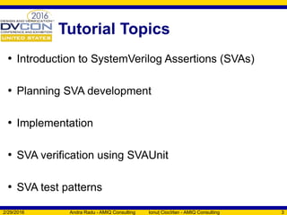 SVA Advanced Topics- SVAUnit and Assertions for Introduction to ...