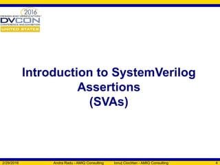SVA Advanced Topics- SVAUnit and Assertions for Introduction to ...