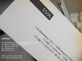 Sva Address SVA Agency credentials - PR 2010 | PPT
