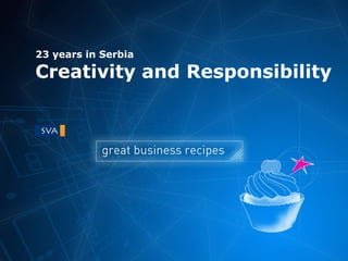 23 years in Serbia

Creativity and Responsibility

 