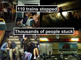 110 trains stopped night”
      Rome’s “white



Thousands of people stuck
 