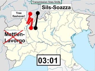 Transmission lines limits

                        Sils-Soazza
      Tree
   flashover!




Mettlen-
Lavorgo


                     03:01
 
