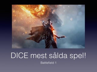 DICE mest sålda spel!
Battleﬁeld 1
 