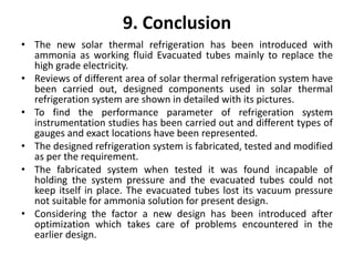Design and fabrication of a Vapor absorption Refrigeration using solar ...