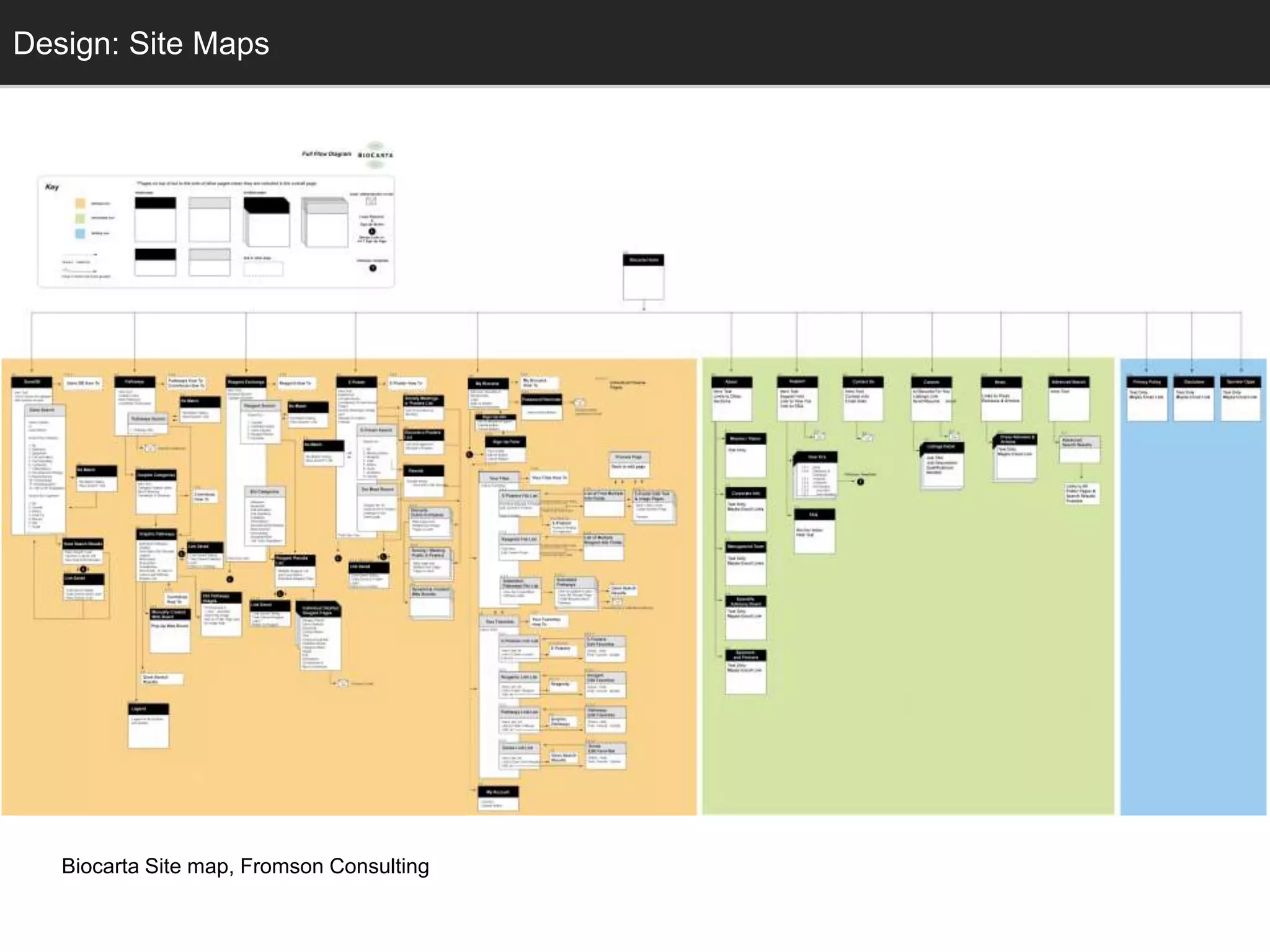 Design: Site Maps
  Conceptual Design




   Biocarta Site map, Fromson Consulting
 