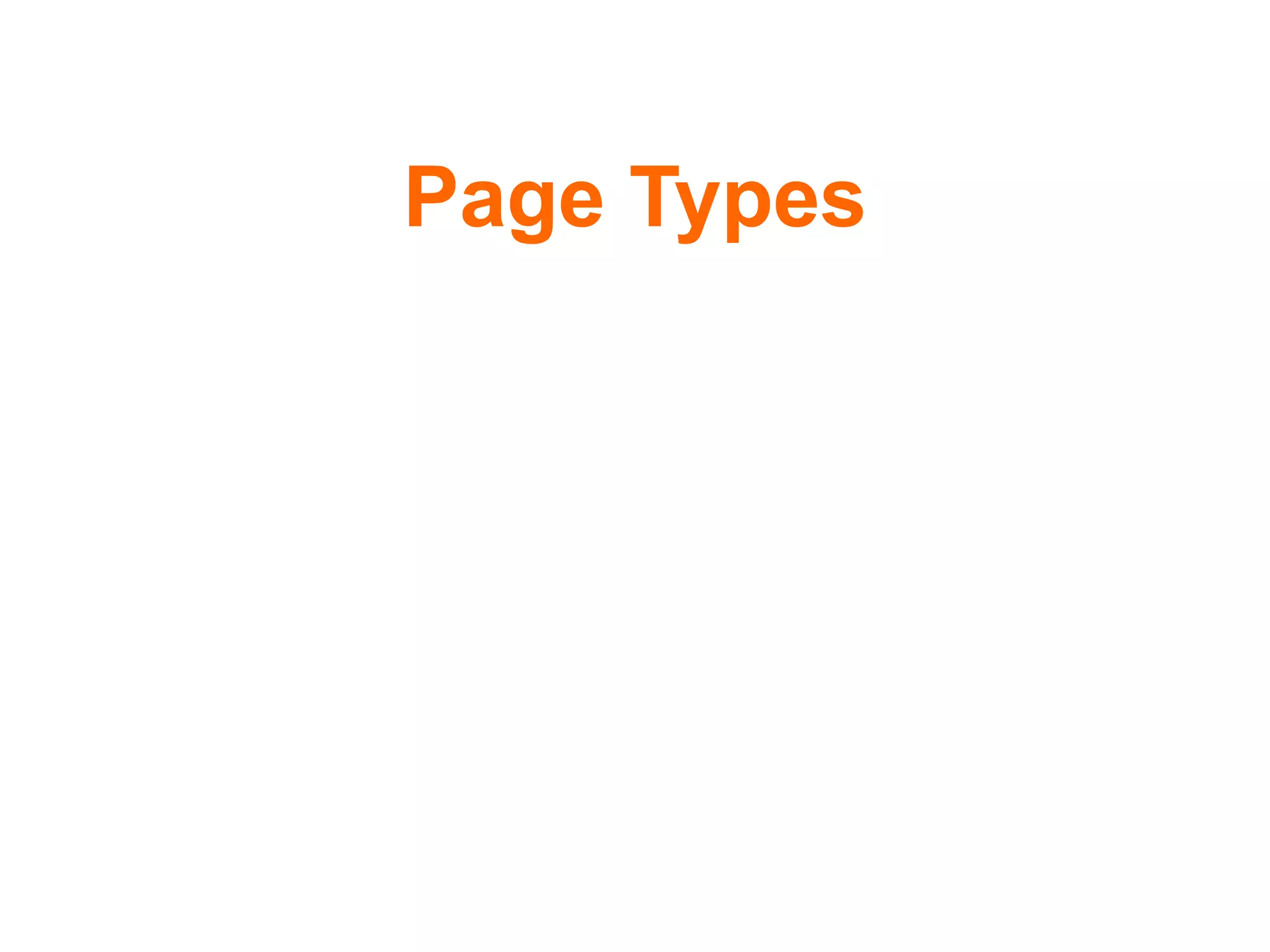 Page Types
 