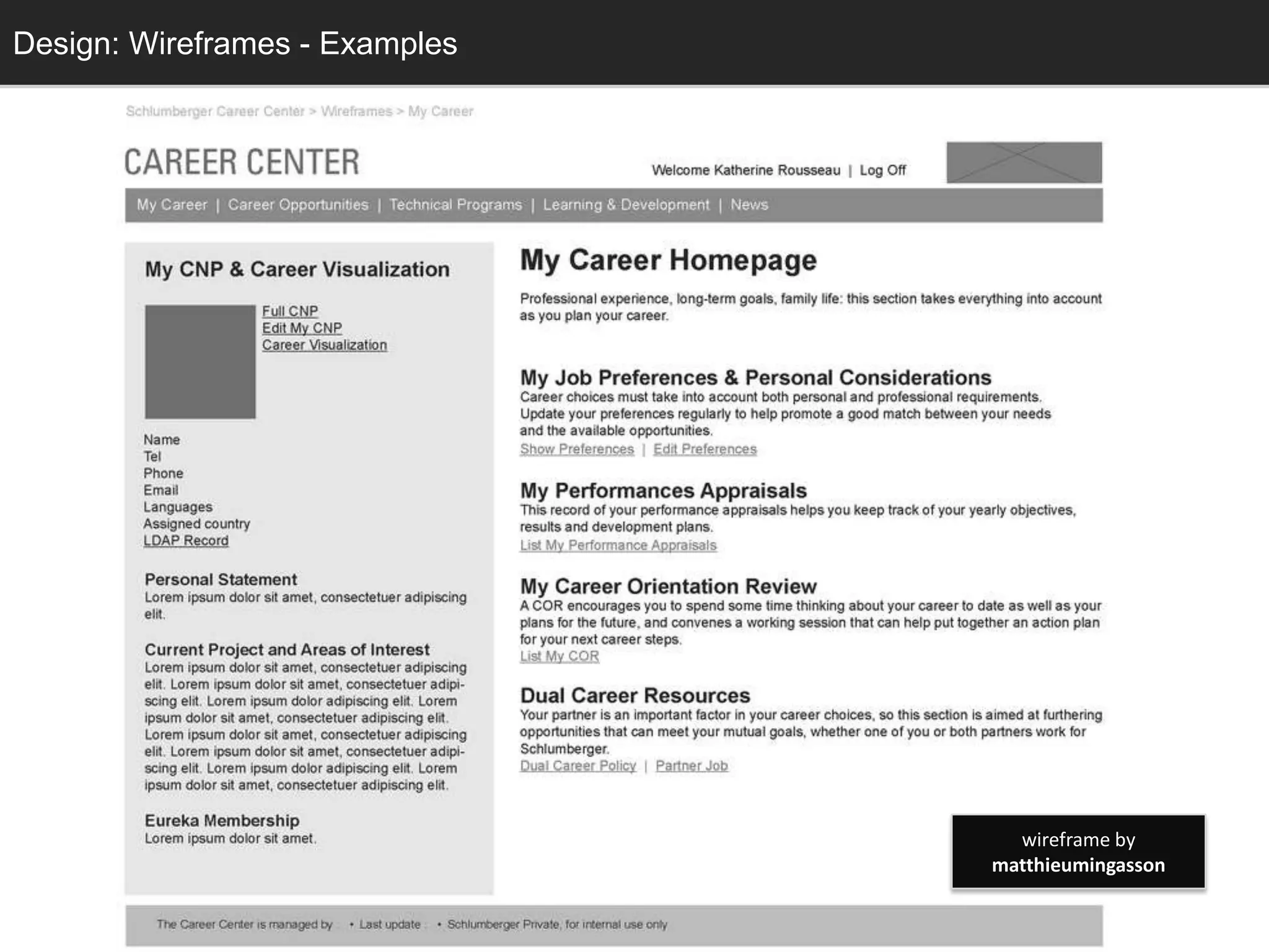 Design: Wireframes - Examples
  Design: Sketching




                                  wireframe by
                                matthieumingasson
 