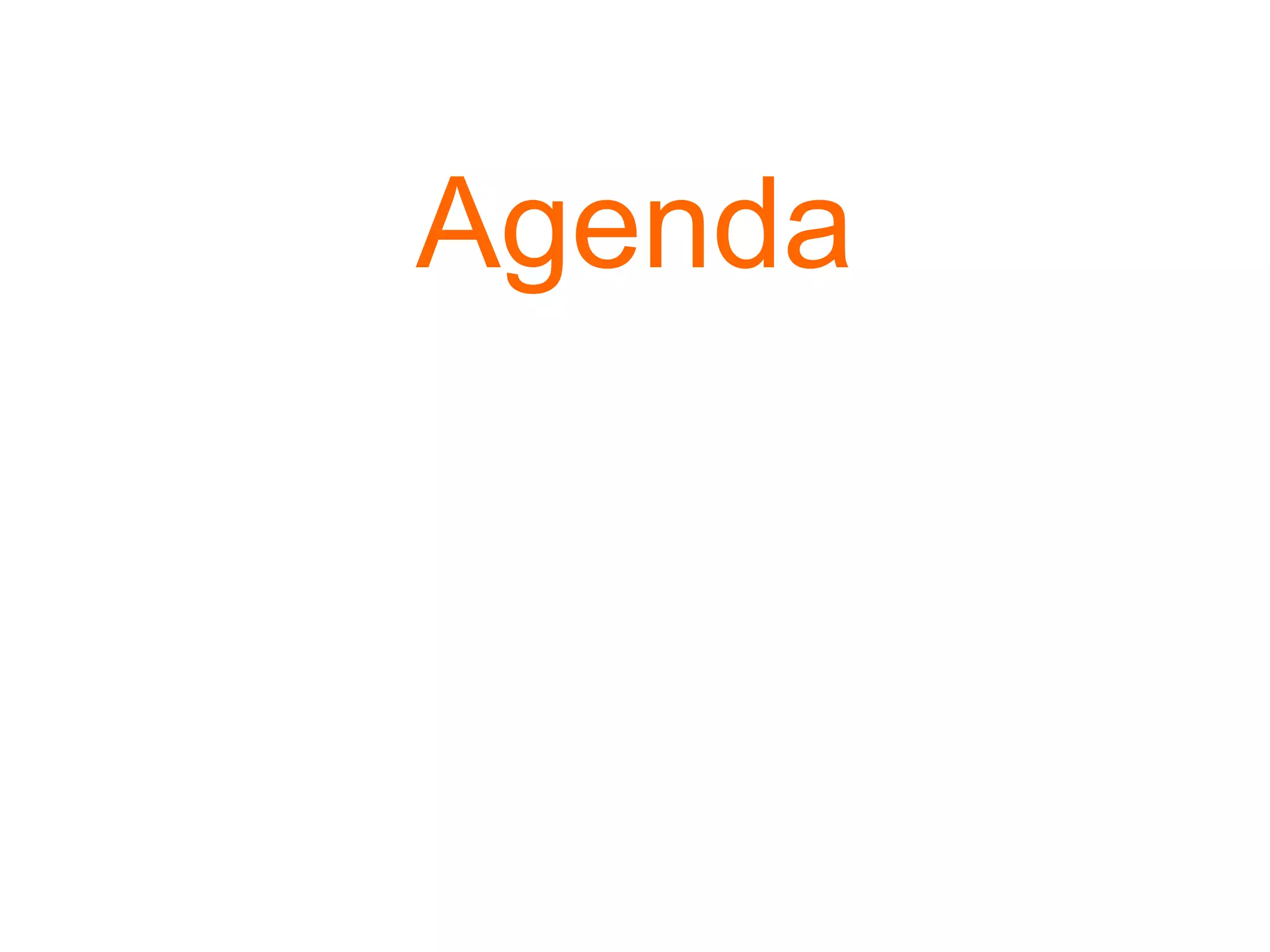 Agenda 
 