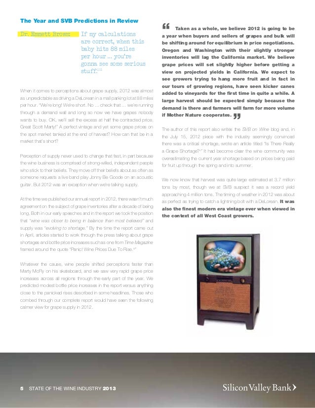 SVB Annual State of the Wine Industry Report 2013