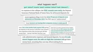 govt. bailout? investor loans? customer bailout? bank takeover?…
what happens next?
 