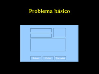 Problema básico
Salvar Voltar Cancelar
 